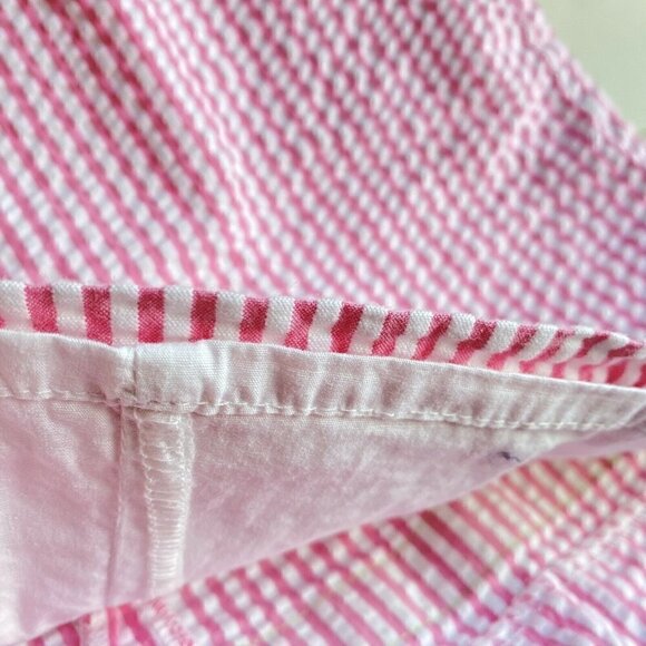 Hartstrings Girl’s Sleeveless Pink White Seersucker Cotton Easter Dress‎ Sz 8 - Picture 6 of 7